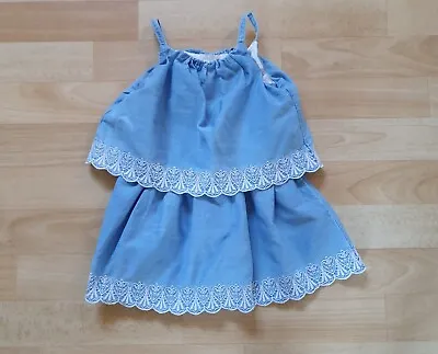 £2 • Buy Baby Girls Denim Dress Age 12-18 Months