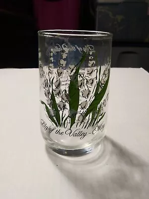 $24.99 • Buy Vintage Brockway Glass Tumbler Flower Of May Lily Of The Valley 10 Oz. 