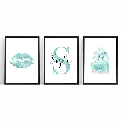 Make Up Wall Art Set Of 3 Fashion Prints Teenage Girl Poster Girls Personalised • £13.59