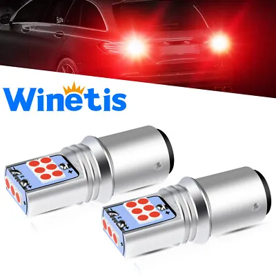 2PCS 1157 BAY15D 15-3030-SMD Red LED Brake Tail Stop Light Bulbs 2400LM WINETIS • $11.91