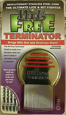 Action Terminator Nit Free Lice Comb Essential Stainless Steel Home Virus Stop • $12.94