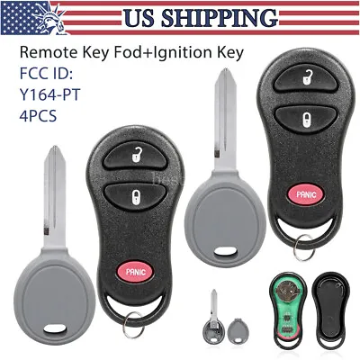 2 Replacement For 2001-2005 Chrysler PT Cruiser 99-05 Voyager Remote Key Fob Set • $21.79