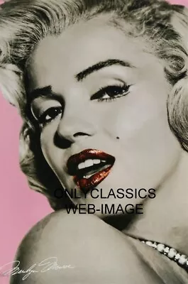 Seductive Marilyn Monroe Photo Art Poster Iconic Pop Culture Red Lipstick Pinup • $15.99