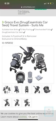 £100 • Buy Graco Evo Travel System