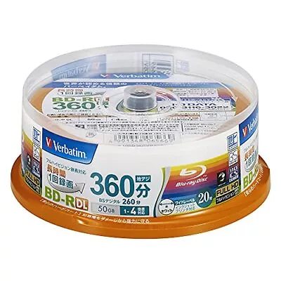 Verbatim Blank Blu-ray Disc BD-R DL 50GB 20pcs White Printable Single Side 4x • $52.85