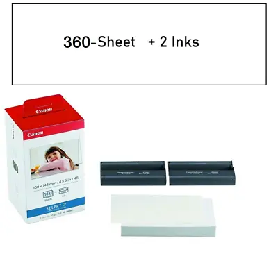 Canon KP-108IN Ink And Paper Set ''360 Sheets 2 Inks'' For Selphy CP Series • £29.99