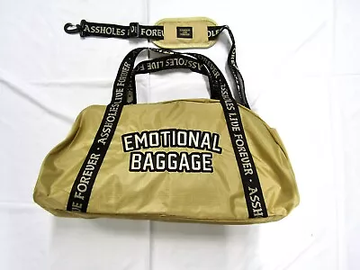 Assholes*s Live Forever Mini Duffle Bag - Emotional Baggage - Beige - NEW • $34.95