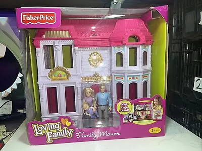 2010 Fisher Price Loving Family Manor Dollhouse Mansion House Mum Dad Baby  NOS • $249