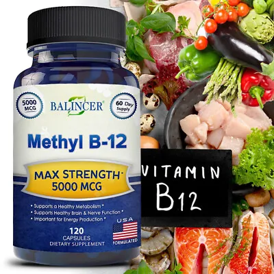 Methyl B12 Capsules | Methylcobalamin Vitamin B12 | STRESS & ENERGY • £7.72