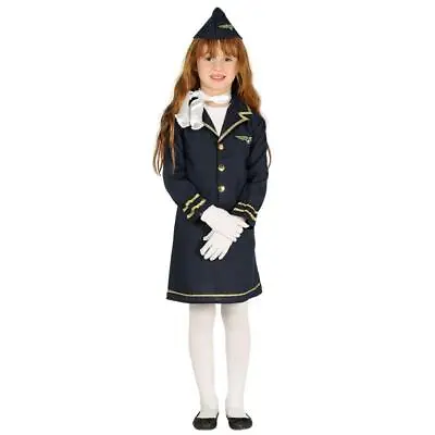 £11.79 • Buy Child Girls Air Hostess Cabin Crew Fancy Dress Costume