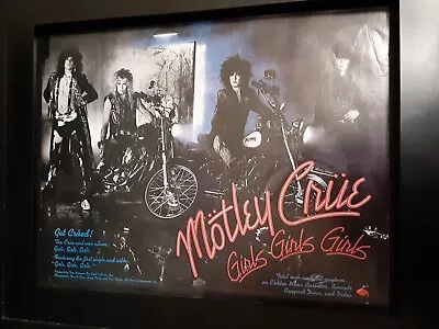 Motley Crue Girls Girls Girls Rare Promo Poster Ad Framed Printed Once! #2 • $70