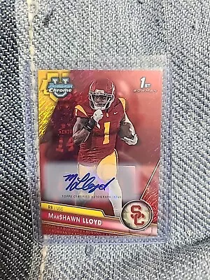 2023 Bowman U Marshawn Lloyd Red Shimmer Auto 1st Bowman /5 USC • $0.99