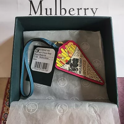 Mulberry Fish & Chips Leather Keyring BNWT • £40