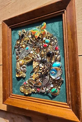 Vintage Jewelry Artwork Horse Signed And Framed One Of A Kind Item! • $65.99