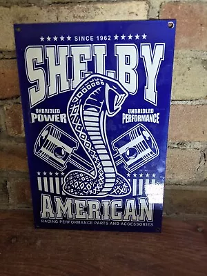 Vintage Ford Power Motor Company Shelby Dealership Porcelain Sign 12  X 8  • $189.99