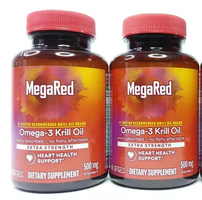 2-PACK Schiff MegaRed 500mg Omega 3 Krill Oil 80 Softgels Exp 1/25+ • $38.95