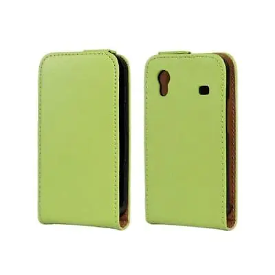UK Real Green Leather Flip Case For Samsung Galaxy Ace GT-S5830 / GT-S5830i • £4.15