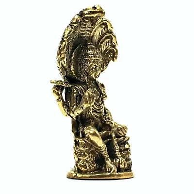 Narayana Lord Vishnu Statue Seat On Naga Hindu God Of Protection The Universe • $18.99