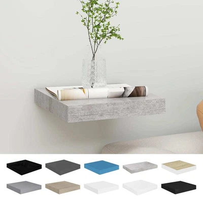  Floating Wall Shelves MDF Hanging Rack Multi Colours Multi Sizes VidaXL • £25.99