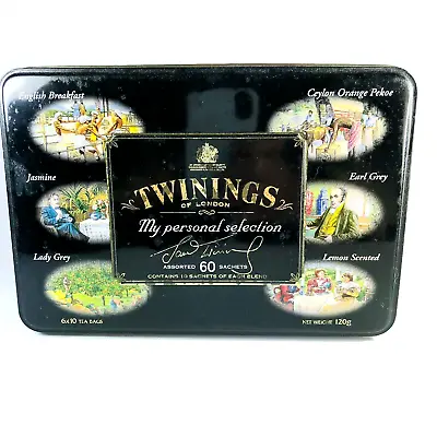 Vintage Black Twinings Of London Tea Tin Empty Collectible 2001 • $12.50