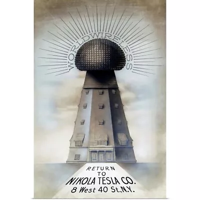 Tesla's Wardenclyffe Tower Laboratory Poster Art Print  Home Decor • $29.99