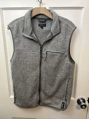 Nordic Polartec J. Crew Vest Fleece Lined Full Zip Pockets Men’s Size Med Grey • $24.99