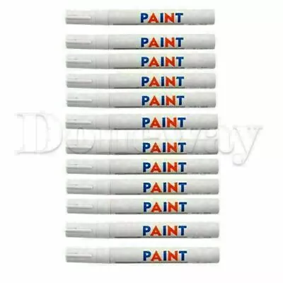 12Pcs Universal Tire Pen White Permanent Car Tire Tread Rubber Paint Marker Pen • $12.22