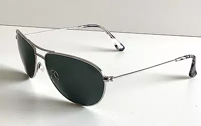 Maui Jim Sea House Sunglasses MJ 772-17 Silver Frames Polarized Fuse Black Lens • $86