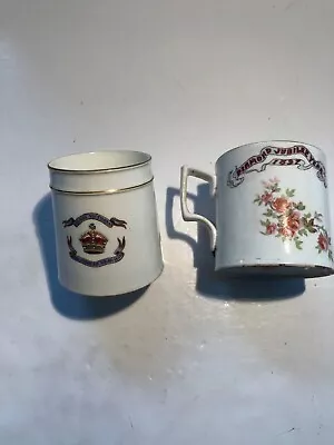 Two Good Quality Queen Victoria Jubilee  Mugs 1887 & 1897 • £15