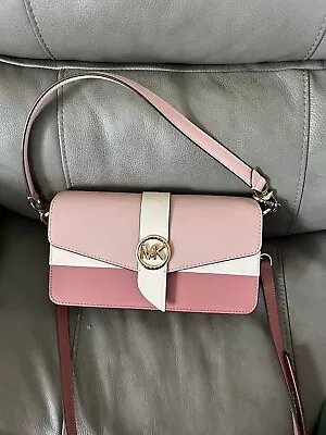 Michael Kors Greenwich Medium Leather Shoulder Bag • $49.99