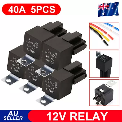 12V/40A Automotive Relay Car SPDT 5-Pin Switching Relay 5 Wires W/Harness Socket • $16.95