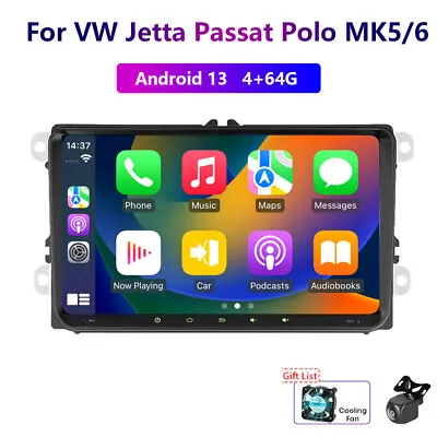 Wireless Carplay 4-64GB Android13 For VW Passat Polo Amarok Caddy Car Radio GPS • $228.99