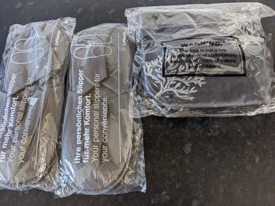 £9 • Buy Lufthansa Amenity Kit Business Class + 2 Pairs Slippers Freezer Bag BN
