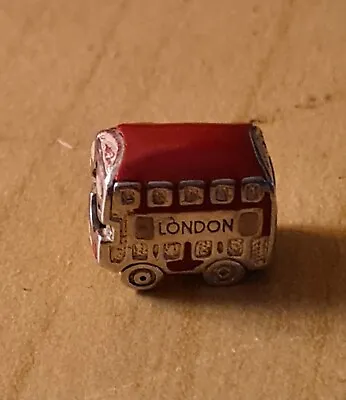 Sterling Silver & Enamel London Double Decker Bus Charm • £13.45