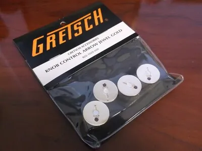 NEW - Genuine Gretsch Knobs (4) With Arrow & Red Jewel - GOLD 922-1025-000 • $61.09