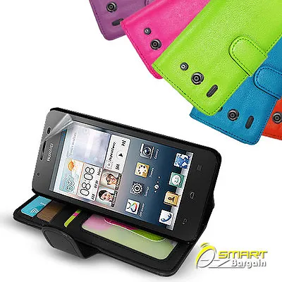 Photo ID Wallet Flip Leather Stand Case Cover For Huawei Ascend G510 Telstra +SG • $6.99