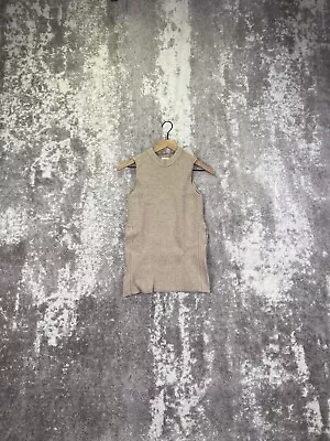 Aritzia Wilfred Beige Italian Wool Knit Tank Top Size M Medium • $29.99