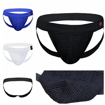 UK Men Athletic Supporter Jock Strap Sports Swimwear Briefs Panties Underwear • £8.99