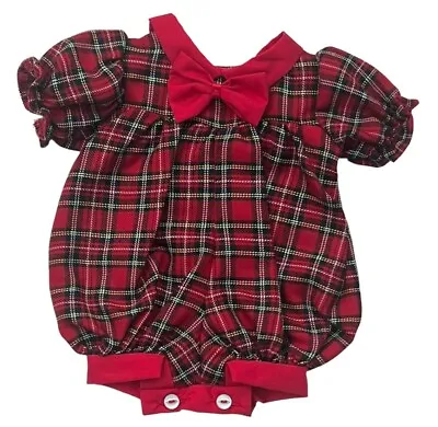 Tartan Baby Grow- Premature Baby Cloths - Premmie 3-5lbs - Tiny Baby • £19