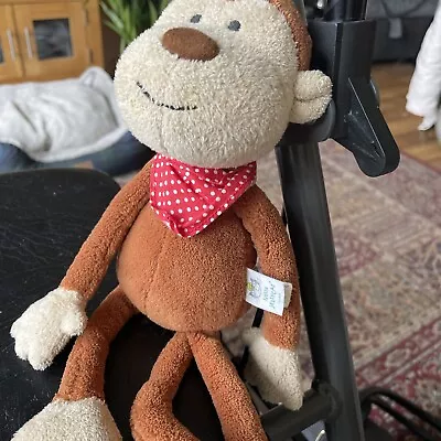 Little Jellycat London Cheeky Monkey Soft Toy Red Spotted Scarf 12   J3192     P • £7