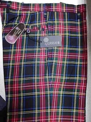 New Mens Scottish Tartan Evening Trousers Polyviscose Broadsword • £45.99