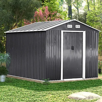 Metal Garden Shed 10 X 8 8 X 6 8 X 4 6 X 4 Outdoor Storage Sheds With Base UK • £215.95