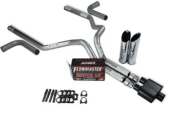 Chevy GMC 1500 07-14 3  Dual Exhaust Kits Flowmaster Super 10 Slash Tip Side Ex • $349.06