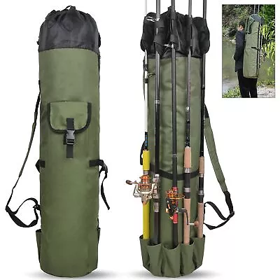 SILANON Fishing Rod Bag Pole Holder Portable Fishing Rod Case Carrier Canvas ... • $29.78