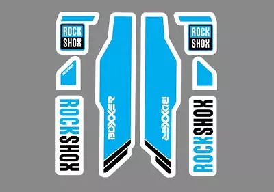 Rock Shox Boxxer Mountain Bike Cycling Decal Kit Sticker Adhesive Blue 8 Pcs • $19.99