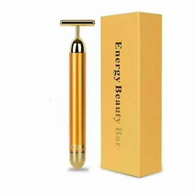 Derma Gold Beauty Bar Facial Roller Vibration Skincare Massager Device UK • £6.15