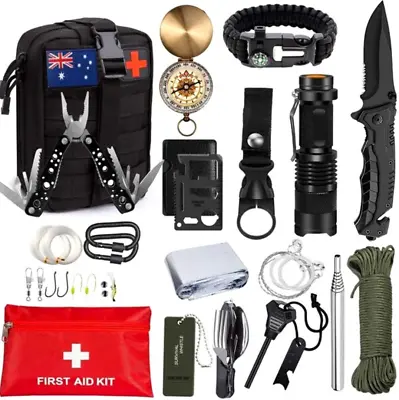 TKO Outdoor Professional Survival Kit - 20 In 1 Tactical Gear For Camping Huntin • $148.95