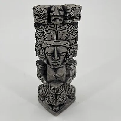 Aztec Mayan Style Gray Black Tote Stone Carved Statue Home Decor • $22.97