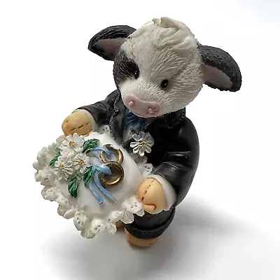 Mary's Moo Moos Ring Bearer Cow Wedding Figurine • $10.99