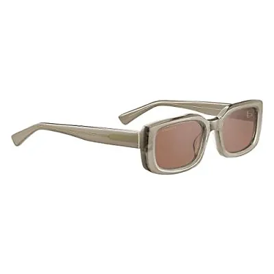 Serengeti Nicholson Polarized Rectangular Sunglasses Shiny Crystal Taupe Grey • $114